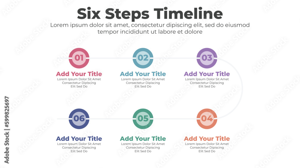 Modern timeline diagram and infographic template for business
