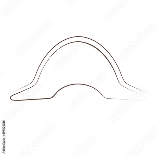 Photography Napoleon hat on white background. Can be used as a logo
