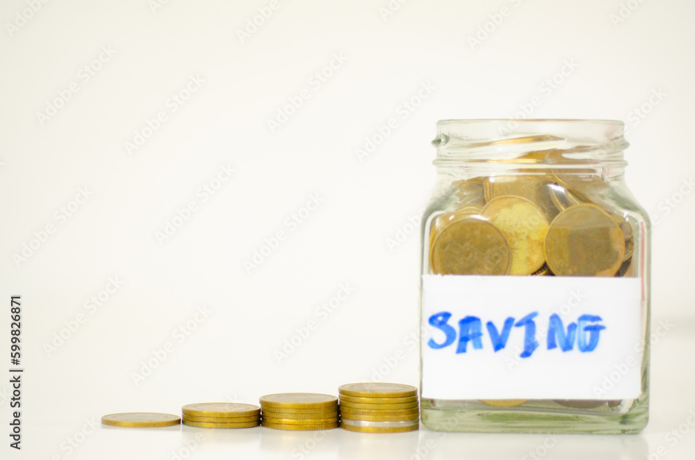 Group of coin in saving money. Group of coin in saving money.