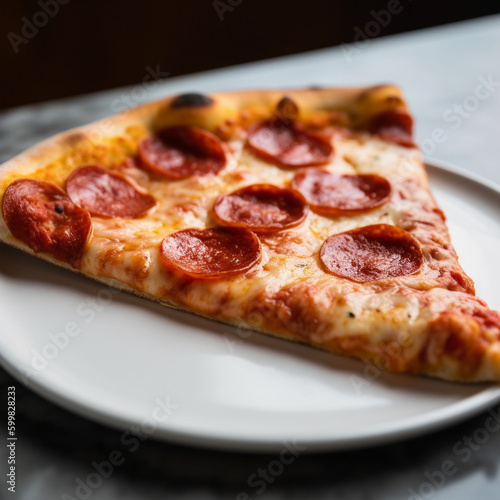 A slice of pepperoni pizza generative AI