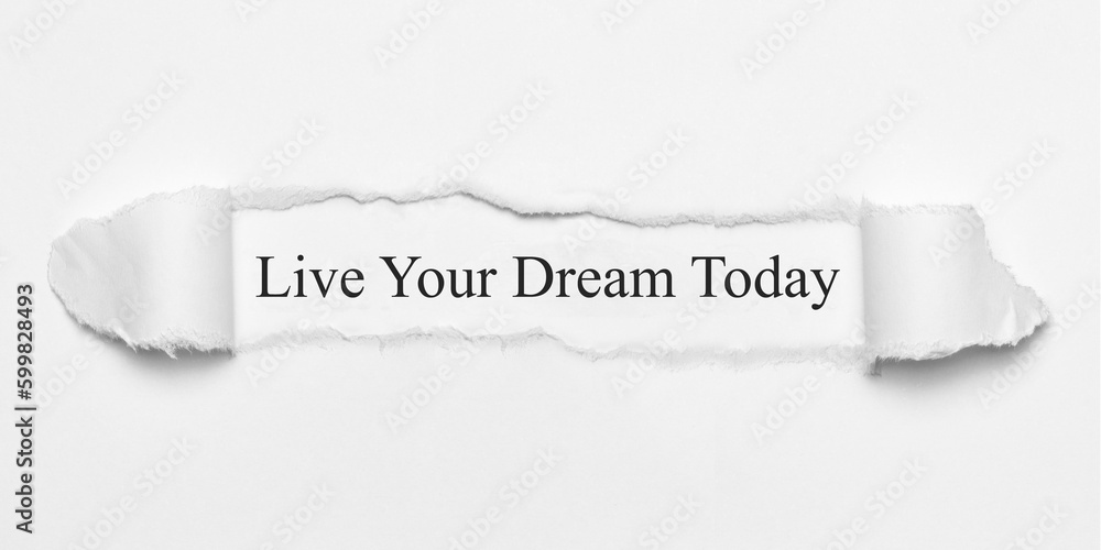 Live Your Dream Today	 - obrazy, fototapety, plakaty 
