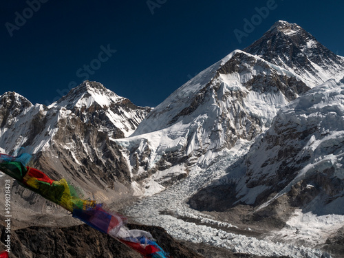 Nepal. View of Everest, Changtse and Khumbu glacier from Kala Pattar photo