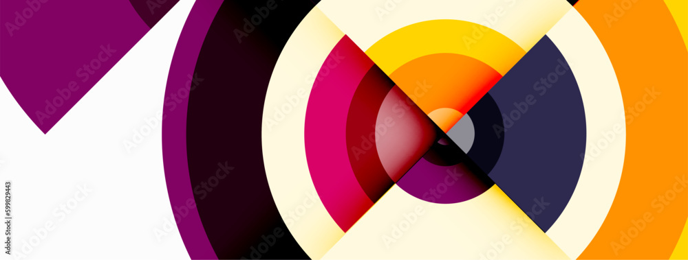 Circles with shadows trendy minimal geometric composition abstract background Circles with shadows trendy minimal geometric composition abstract background