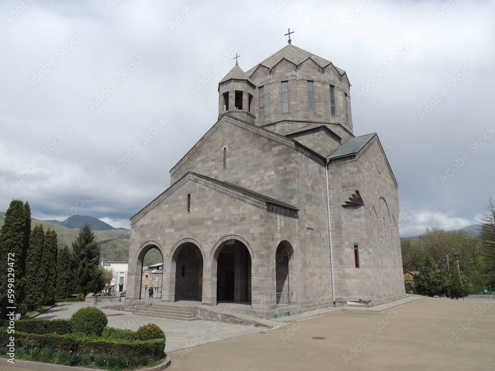 Armenian Church in the city of Vanadzor In Armenia. Church St. Grigor Narekatsi.