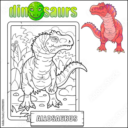 prehistoric dinosaur allosaurus coloring book