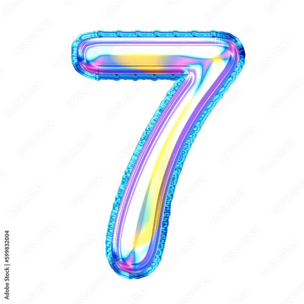 3D Holographic Balloon numbers. This is a part of a set which also includes uppercase and lowercase letters, punctuation marks and symbols 3D Holographic Balloon numbers. This is a part of a set which also includes uppercase and lowercase letters, punctuation marks and symbols