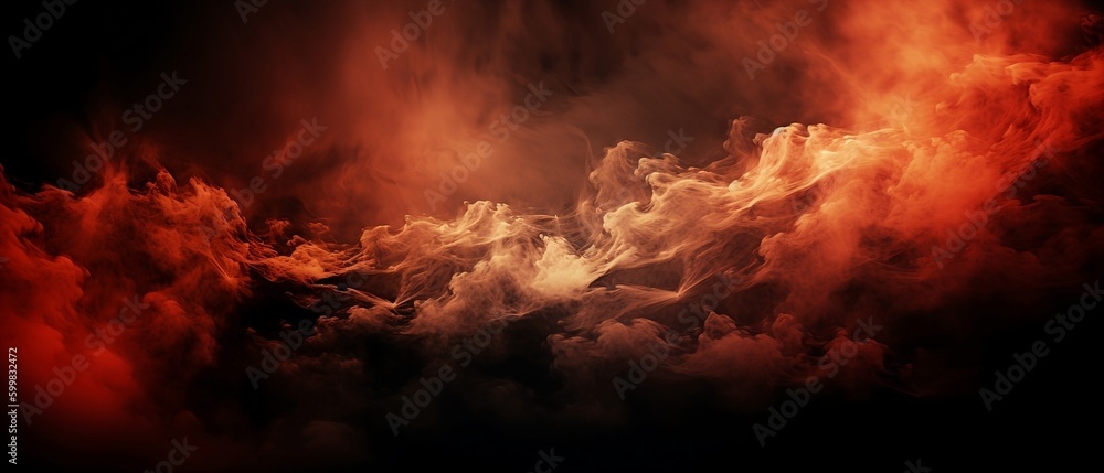 Mesmerizing Black and Red Background with Smoke - Generative ai