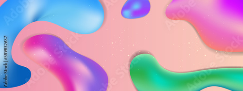Vector abstract colorful colourful gradient background with fluid shapes