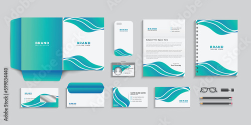 Modern Corporate identity template design.