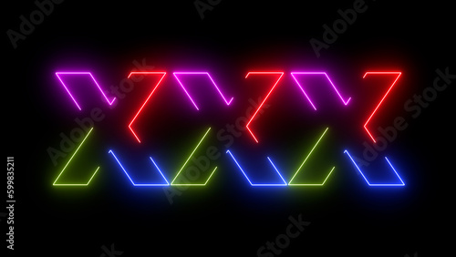 XXX colored text. Laser vintage effect. 