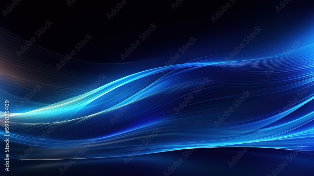 Fototapeta premium blue abstract background with lines and lights
