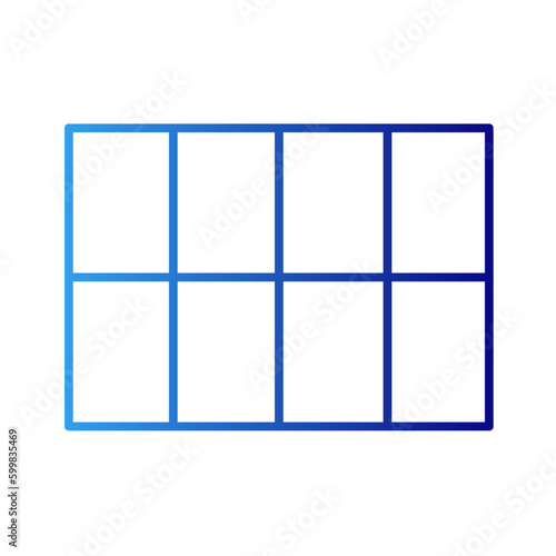 Grate construction icon with blue gradient outline style. equipment, design, construction, cover, food, pipe, set. Vector illustration