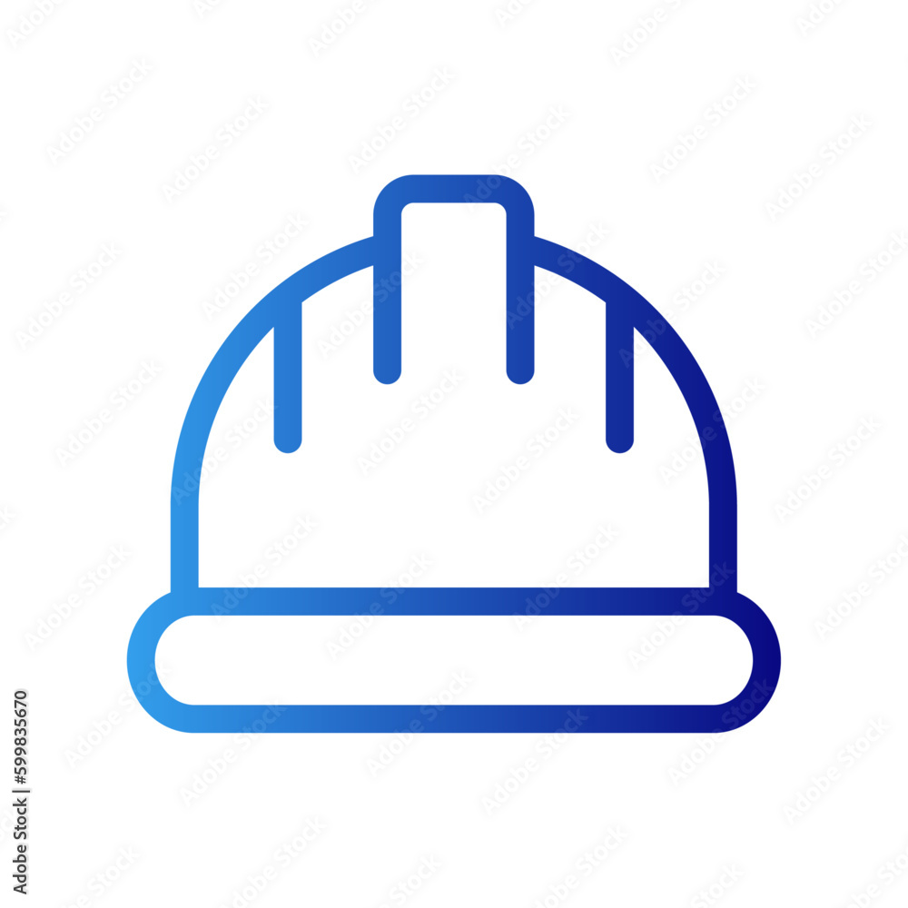Safety helmet construction icon with blue gradient outline style. job, builder, protective, protect, tool, professional, hard. Vector Illustration Safety helmet construction icon with blue gradient outline style. job, builder, protective, protect, tool, professional, hard. Vector Illustration
