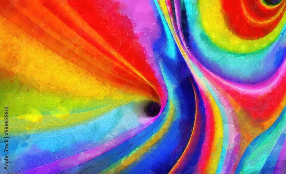 Obraz premium abstract background of acrylic paint in blue, red, yellow and green colors