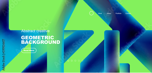 Fluid triangles minimal abstract background. Techno or business concept, pattern for wallpaper, banner, background, landing page