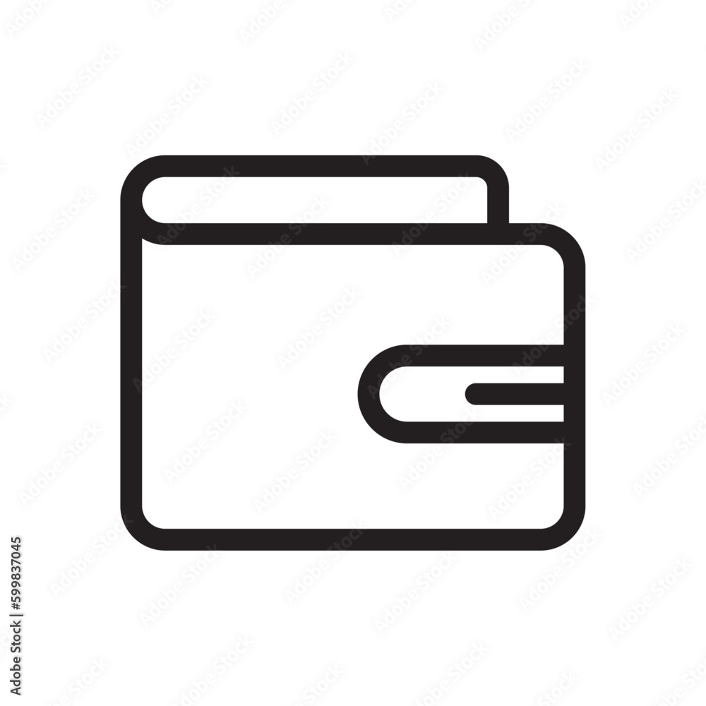 Wallet shopping icon with black outline style. dollar, symbol, currency, card, commerce, pay, market. Vector Illustration Wallet shopping icon with black outline style. dollar, symbol, currency, card, commerce, pay, market. Vector Illustration