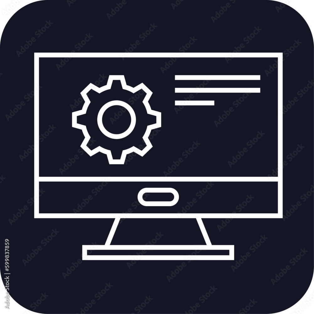 System information technology icon with black filled line outline style. machine, programming, processing, concept, cogwheel, strategy, arrow. Vector Illustration System information technology icon with black filled line outline style. machine, programming, processing, concept, cogwheel, strategy, arrow. Vector Illustration