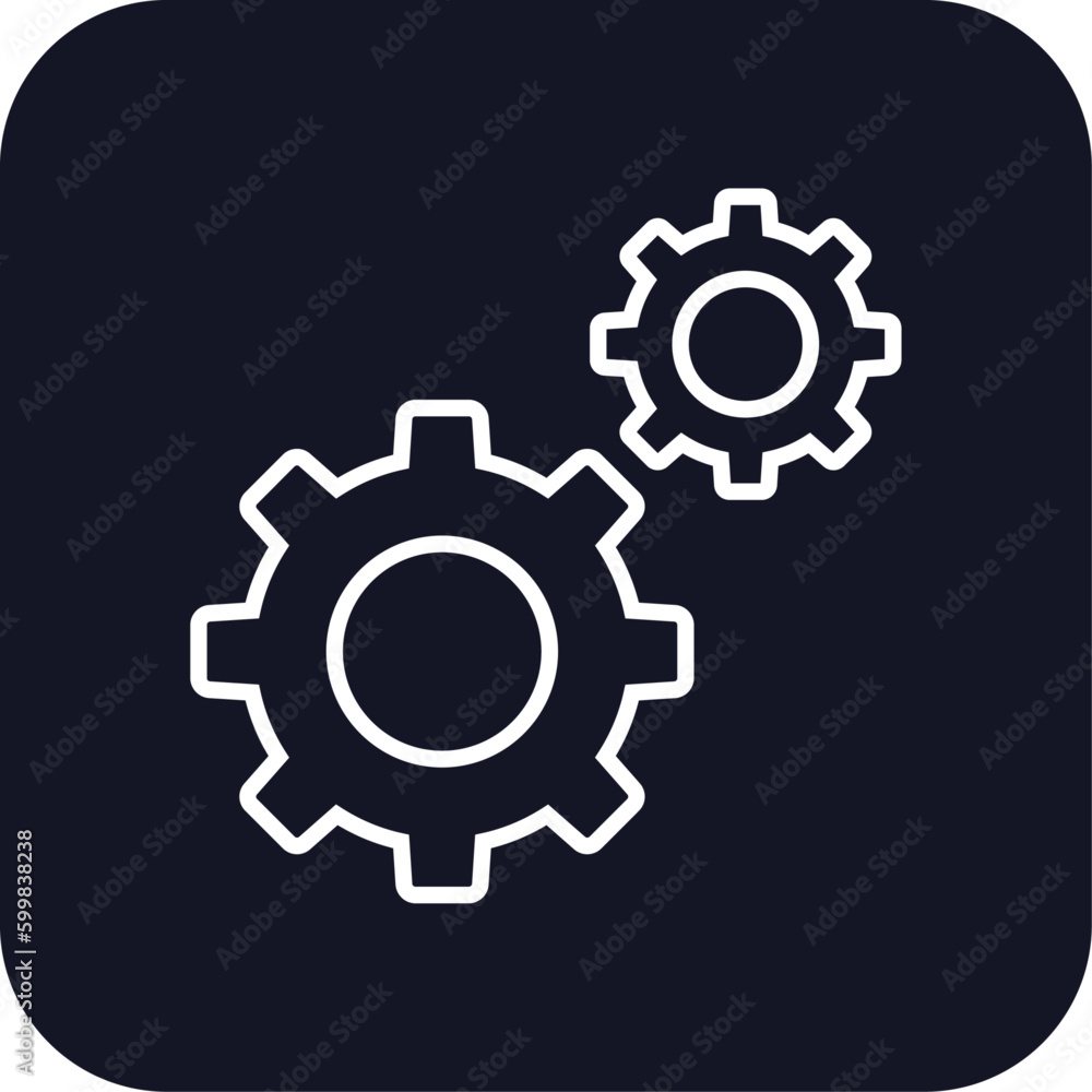 System information technology icon with black filled line outline style. machine, programming, processing, concept, cogwheel, strategy, arrow. Vector Illustration