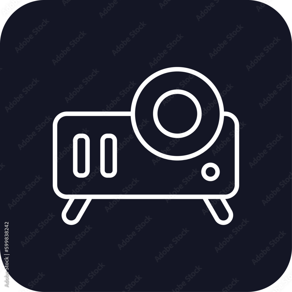 Projector information technology icon with black filled line outline style. screen, show, photo, picture, conference, object, business. Vector Illustration Projector information technology icon with black filled line outline style. screen, show, photo, picture, conference, object, business. Vector Illustration