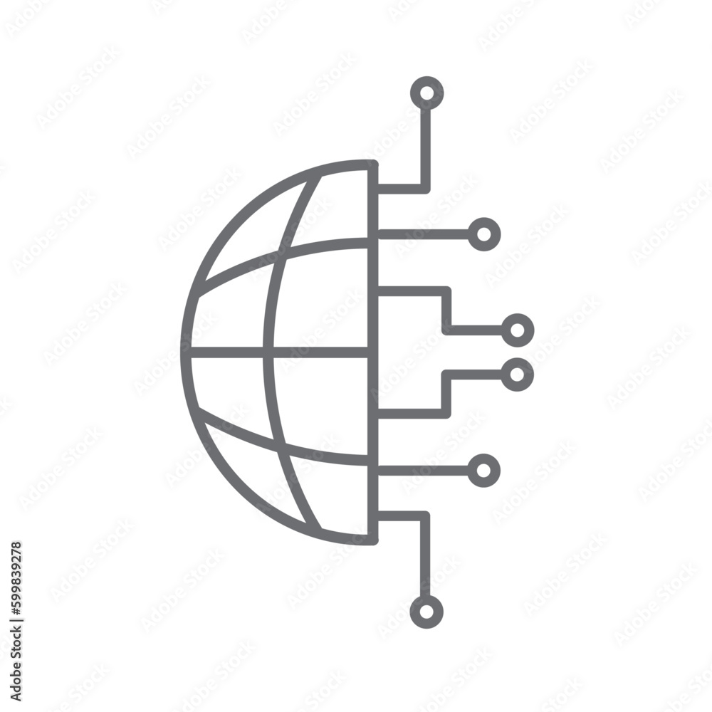 Technologi education icon with black outline style. gear, code ...