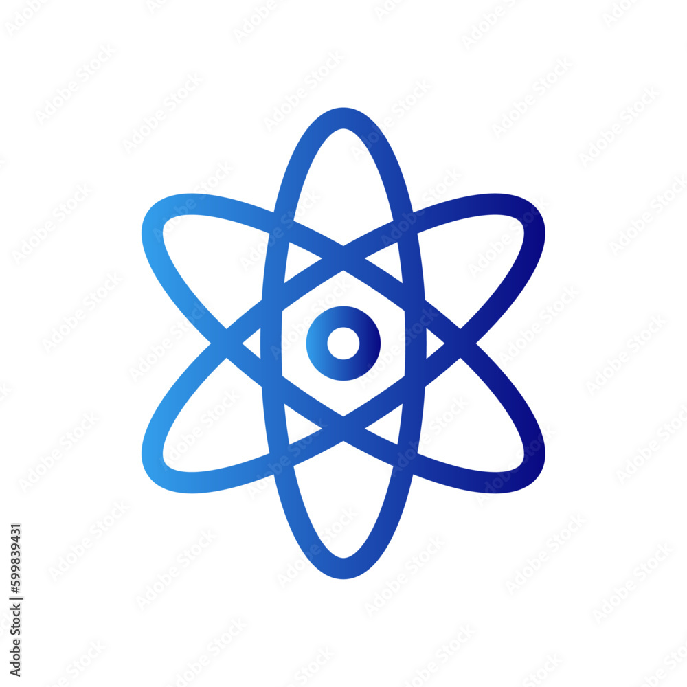 Molecule education icon with blue gradient outline style. formula, design, flask, tube, cell, concept, connection. Vector Illustration Molecule education icon with blue gradient outline style. formula, design, flask, tube, cell, concept, connection. Vector Illustration