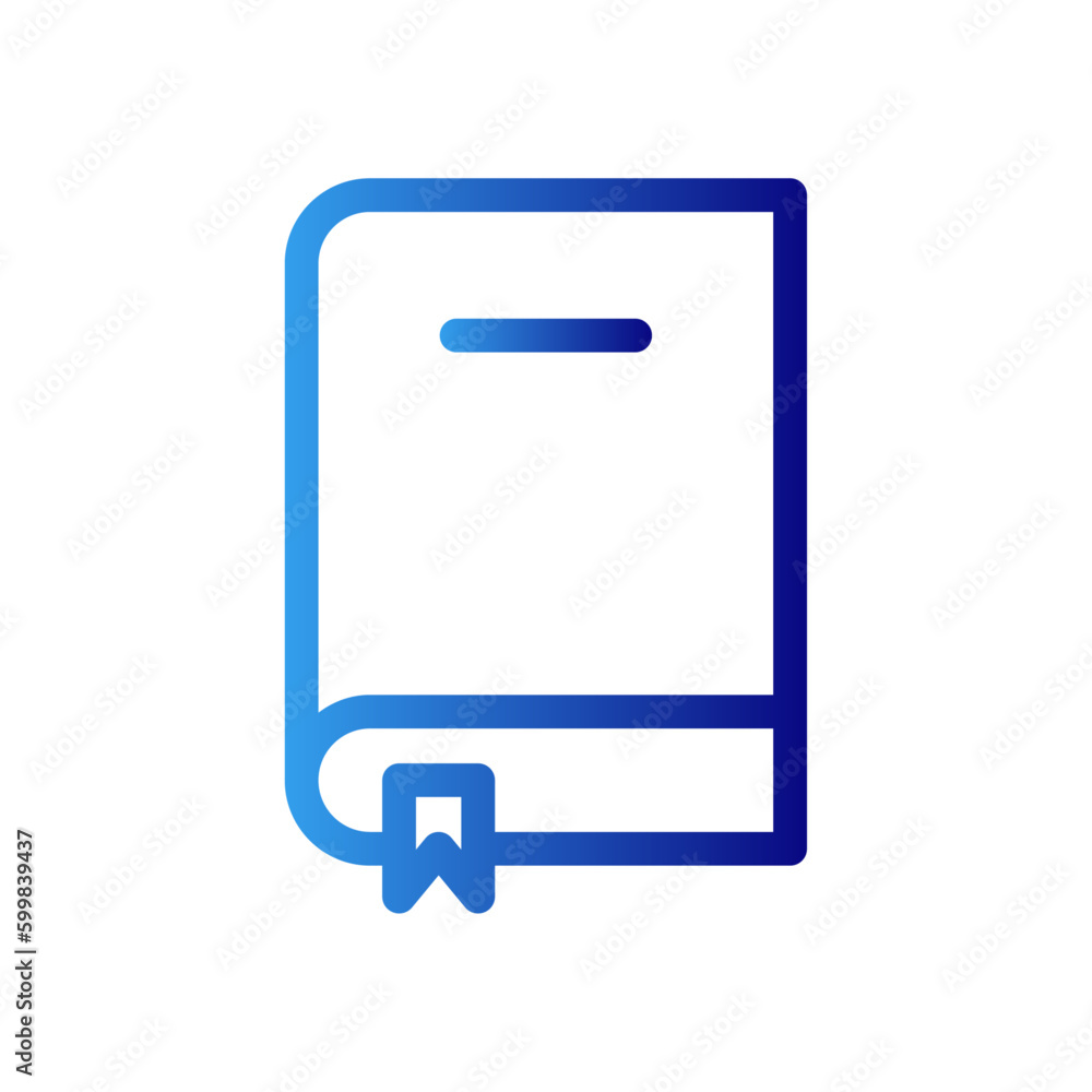 Dictionary education icon with blue gradient outline style. line, reading, outline, publication, black, reader, publish, online. Vector Illustration Dictionary education icon with blue gradient outline style. line, reading, outline, publication, black, reader, publish, online. Vector Illustration