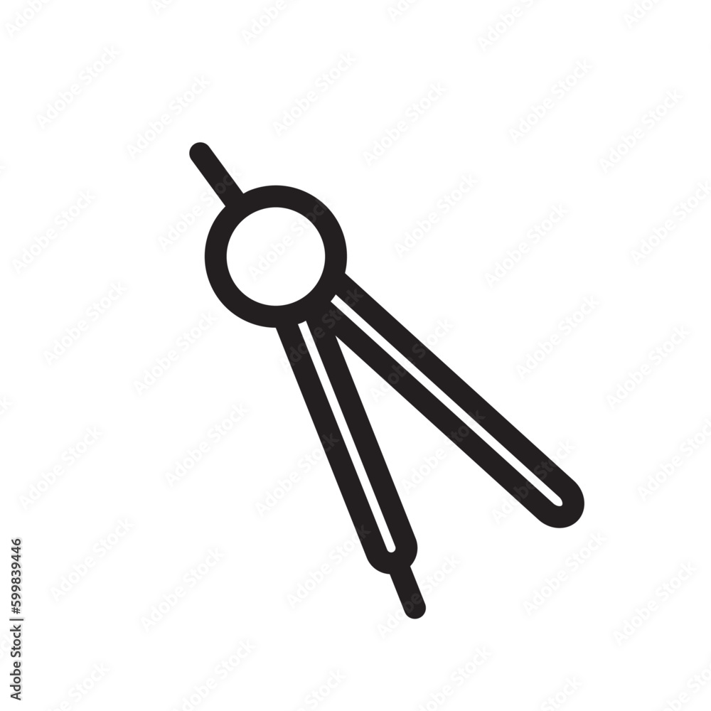 Compass educationicon with black outline style. destination, object, discovery, flat, nautical, shape, topography. Vector Illustration Compass educationicon with black outline style. destination, object, discovery, flat, nautical, shape, topography. Vector Illustration