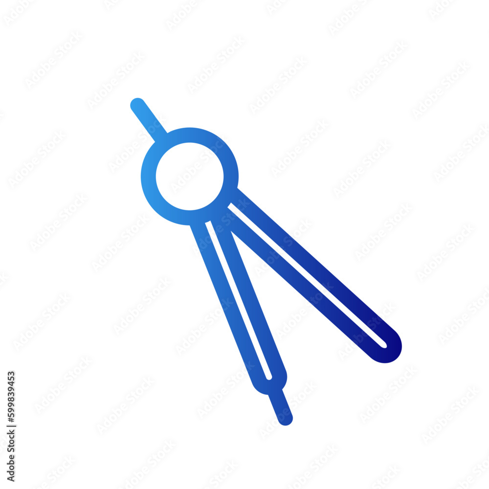 Compass education icon with blue gradient outline style. destination, object, discovery, flat, nautical, shape, topography. Vector Illustration Compass education icon with blue gradient outline style. destination, object, discovery, flat, nautical, shape, topography. Vector Illustration