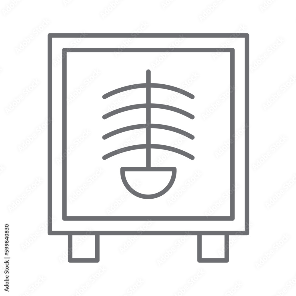 Xray digital healthcare icon with black outline style. equipment, set, graphic, lung, logo, art, editable. Vector Illustration Xray digital healthcare icon with black outline style. equipment, set, graphic, lung, logo, art, editable. Vector Illustration
