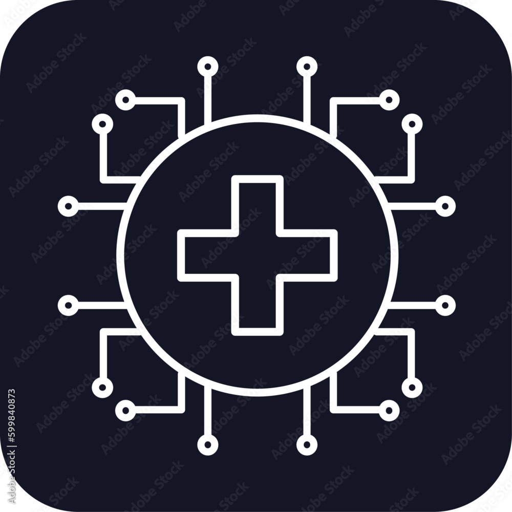 Digital digital healthcare icon with black filled line outline style. tech, analysis, device, advertising, computing, money, chart. Vector Illustration Digital digital healthcare icon with black filled line outline style. tech, analysis, device, advertising, computing, money, chart. Vector Illustration