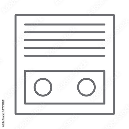 Ultrasonic digital healthcare icon with black outline style. machine, black, science, control, internal, instrument, object. Vector Illustration photo