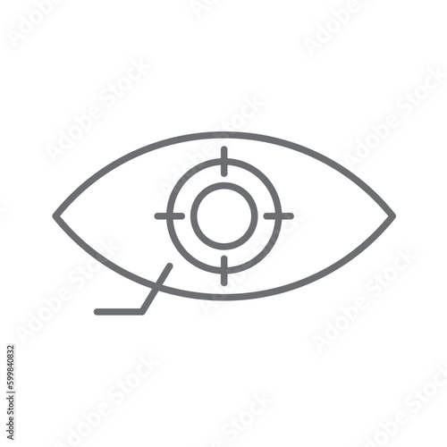 Bionic digital healthcare icon with black outline style. design, element, leg, concept, robotics, bio, collection. Vector Illustration
