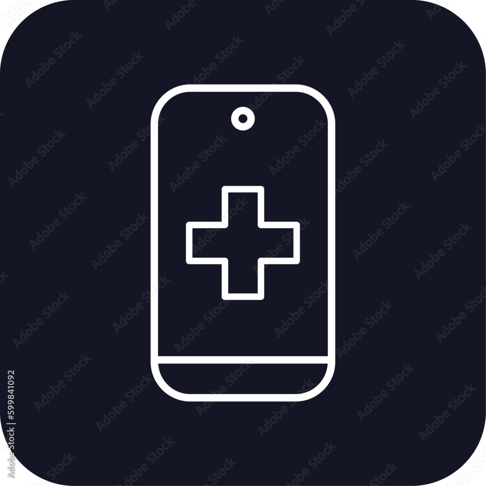 Mobile healthcare digital healthcare icon with black filled line outline style. construction, support, heart, equipment, office, application, stroke. Vector Illustration Mobile healthcare digital healthcare icon with black filled line outline style. construction, support, heart, equipment, office, application, stroke. Vector Illustration