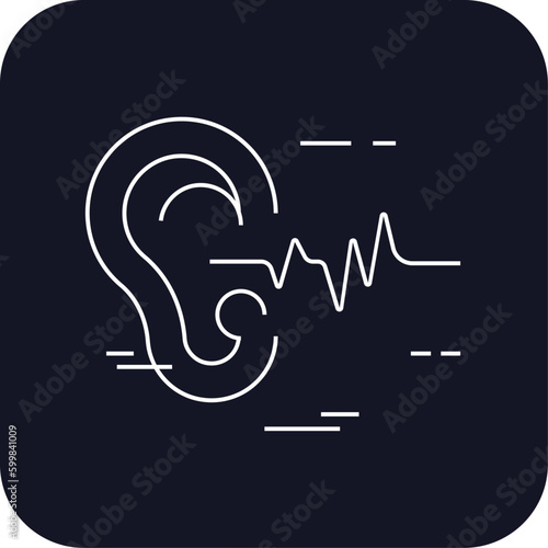 Impulse digital healthcare icon with black filled line outline style. sound, soundwave, equalizer, mental, human, beat, frequency. Vector Illustration