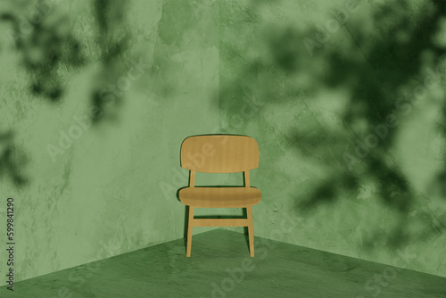 Fototapeta Naklejka Na Ścianę i Meble -  3D model render chair on the floor