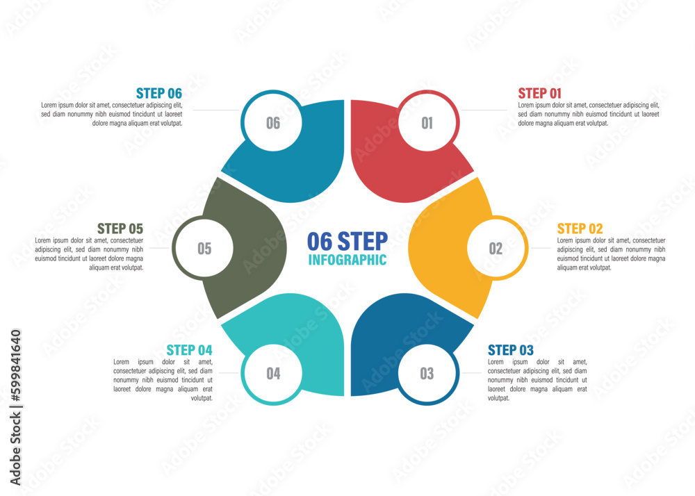 Pie chart with 2 to 10 steps. Colorful diagram collection with 2,3,4,5 ...