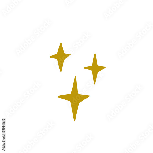 Hand drawn stars silhouette vector 