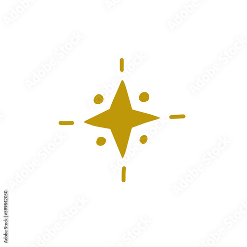 Hand drawn stars silhouette vector 