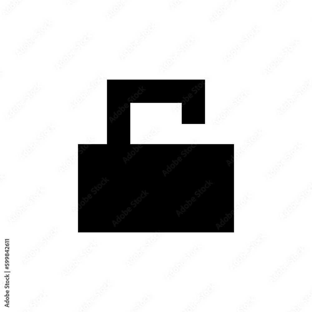 Lock vector icon. Safety symbol design. Lock flat sign