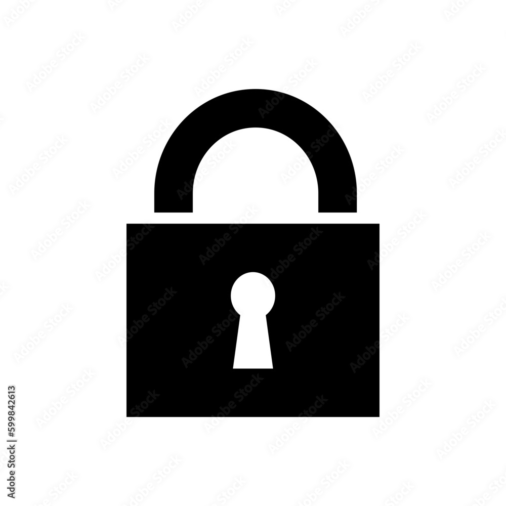 Lock vector icon. Safety symbol design. Lock flat sign Lock vector icon. Safety symbol design. Lock flat sign