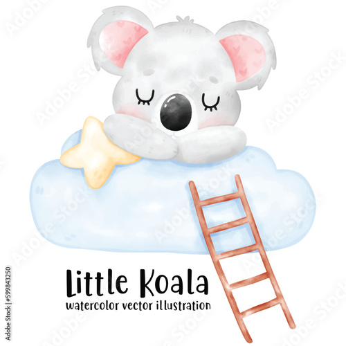 Cute Koalas, Koala vector, Koala illustration, Sleepy Koala, Baby Koala