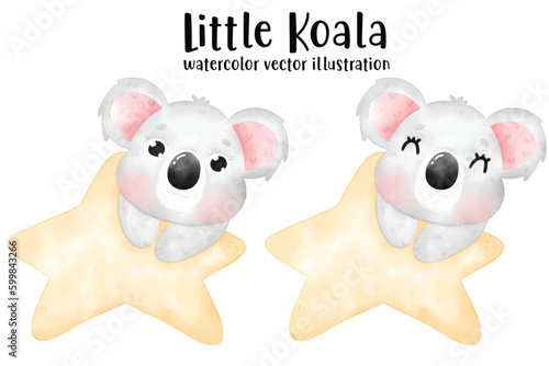 Cute Koalas, Koala vector, Koala illustration, Sleepy Koala, Baby Koala