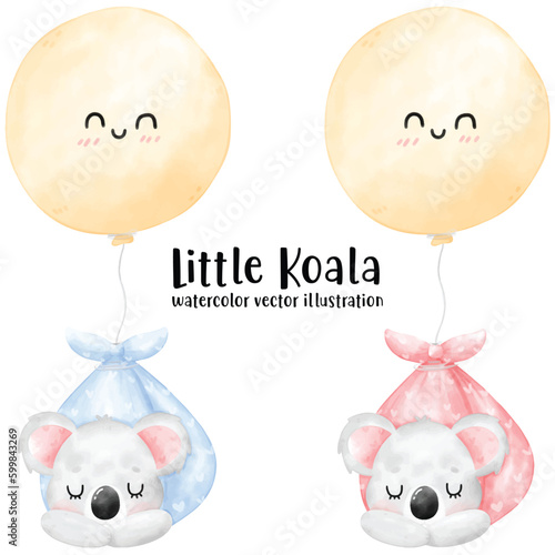 Cute Koalas, Koala vector, Koala illustration, Sleepy Koala, Baby Koala