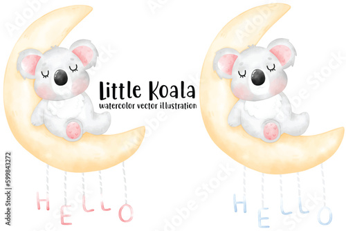 Cute Koalas, Koala vector, Koala illustration, Sleepy Koala, Baby Koala