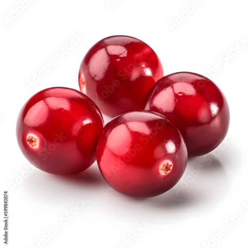  Cranberry isolated on transparent background (cutout), generative AI