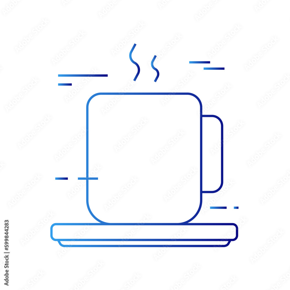 Coffee meeting icon with blue gradient outline style. web, bag, white, shape, flat, outline, sugar. Vector Illustration Coffee meeting icon with blue gradient outline style. web, bag, white, shape, flat, outline, sugar. Vector Illustration