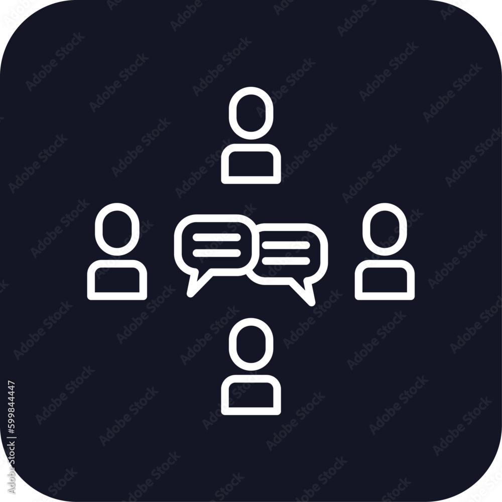 Communication meeting icon with black filled line outline style. collection, flat, call, collaboration, strategy, website, chart. Vector Illustration Communication meeting icon with black filled line outline style. collection, flat, call, collaboration, strategy, website, chart. Vector Illustration