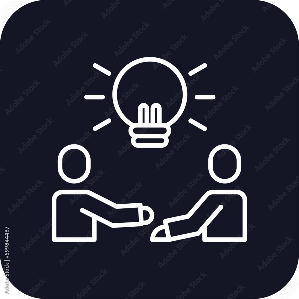 Brainstorming meeting icon with black filled line outline style. leadership, human, growth, marketing, target, icons, group. Vector Illustration Brainstorming meeting icon with black filled line outline style. leadership, human, growth, marketing, target, icons, group. Vector Illustration