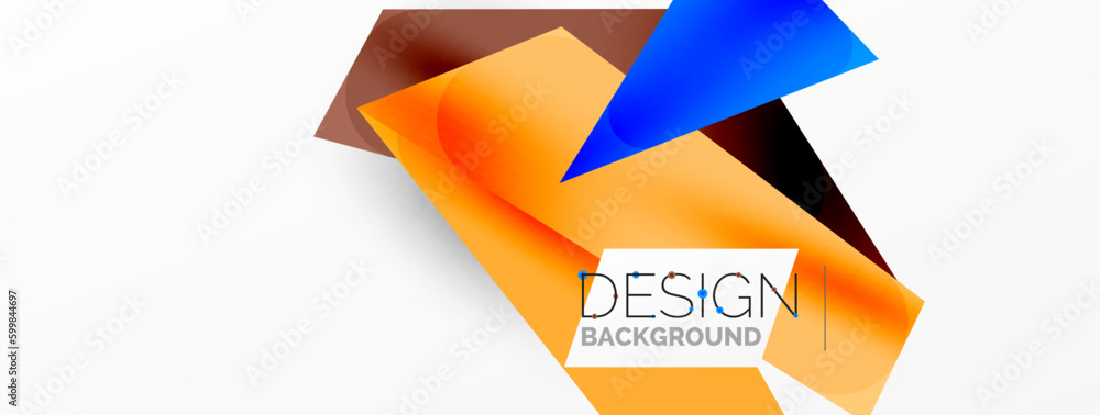 Fototapeta premium Background color abstract overlapping lines. Minimal composition vector illustration for wallpaper banner background or landing page