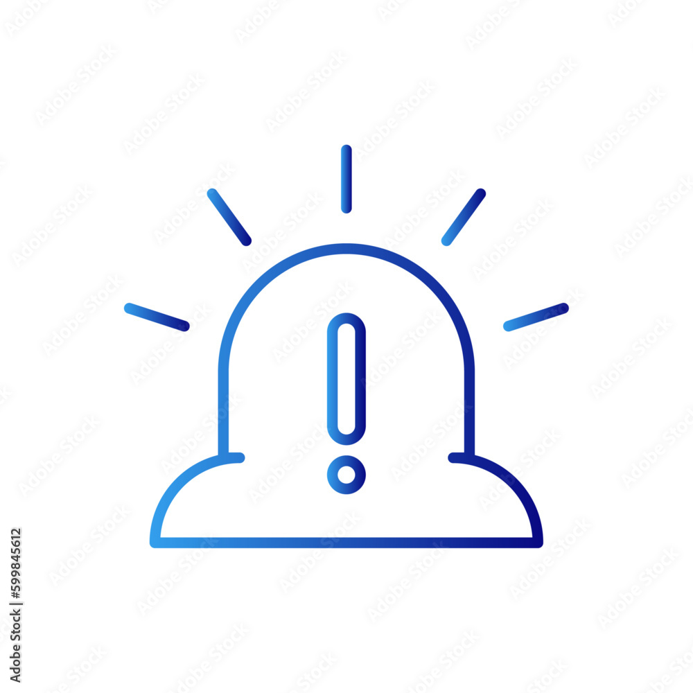 Emergency crisis management icon with blue gradient outline style. black, warning, extinguisher, service, outline, flame, phone. Vector Illustration Emergency crisis management icon with blue gradient outline style. black, warning, extinguisher, service, outline, flame, phone. Vector Illustration